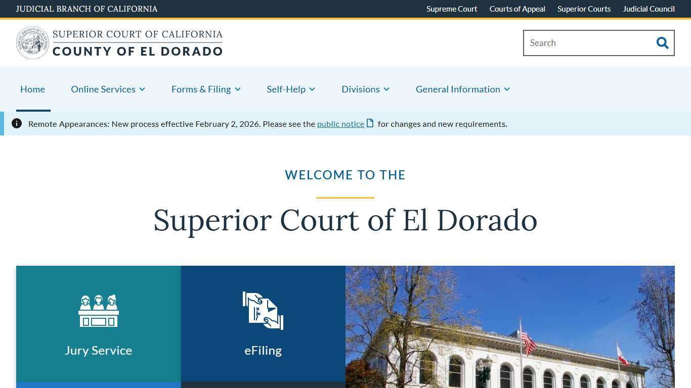 Home | Superior Court of California | County of El Dorado